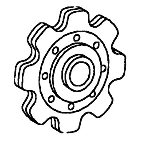 Aftermarket New Lower Idler Sprocket Made Fits Case-IH Manure Spreader Models 530 + 820290C1